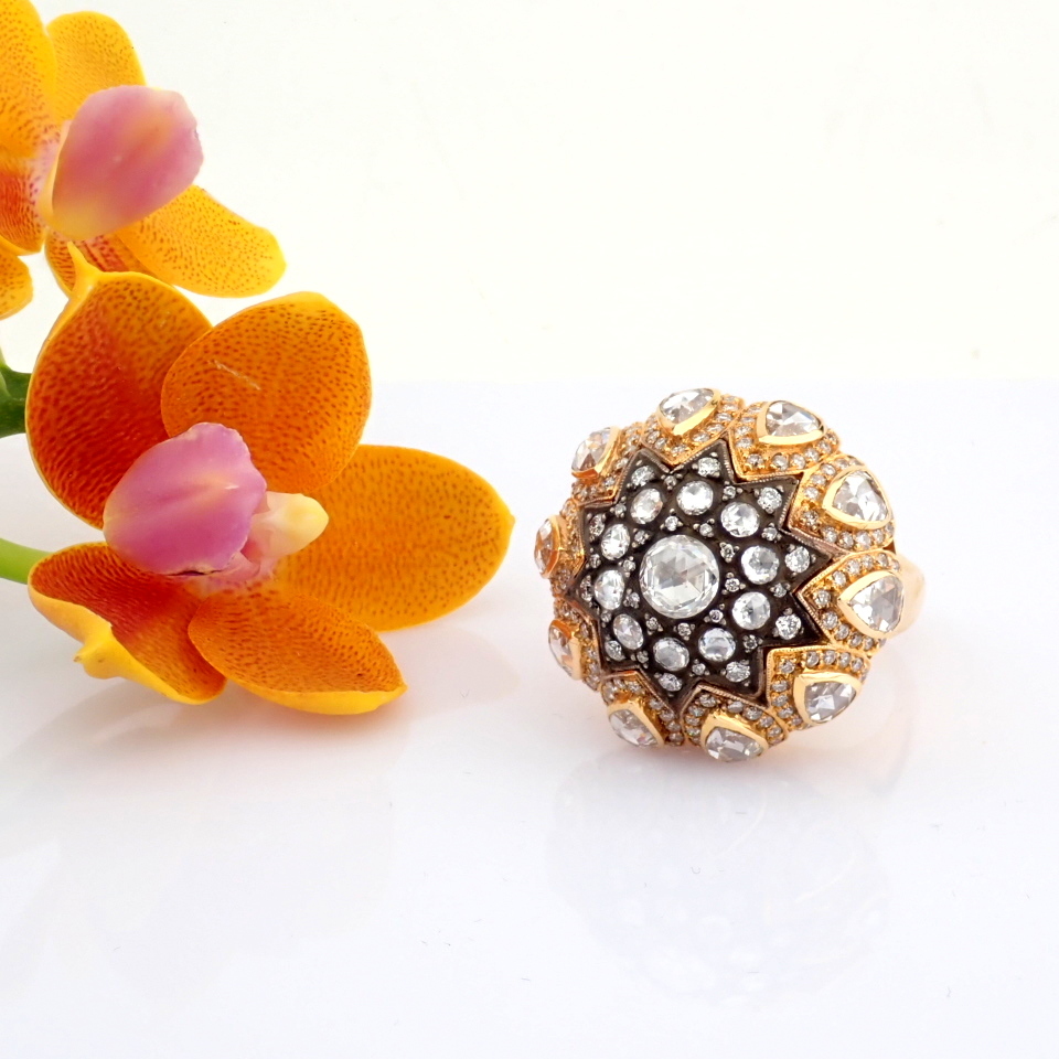 Natural Diamond 18K Rose/Pink Gold Ring