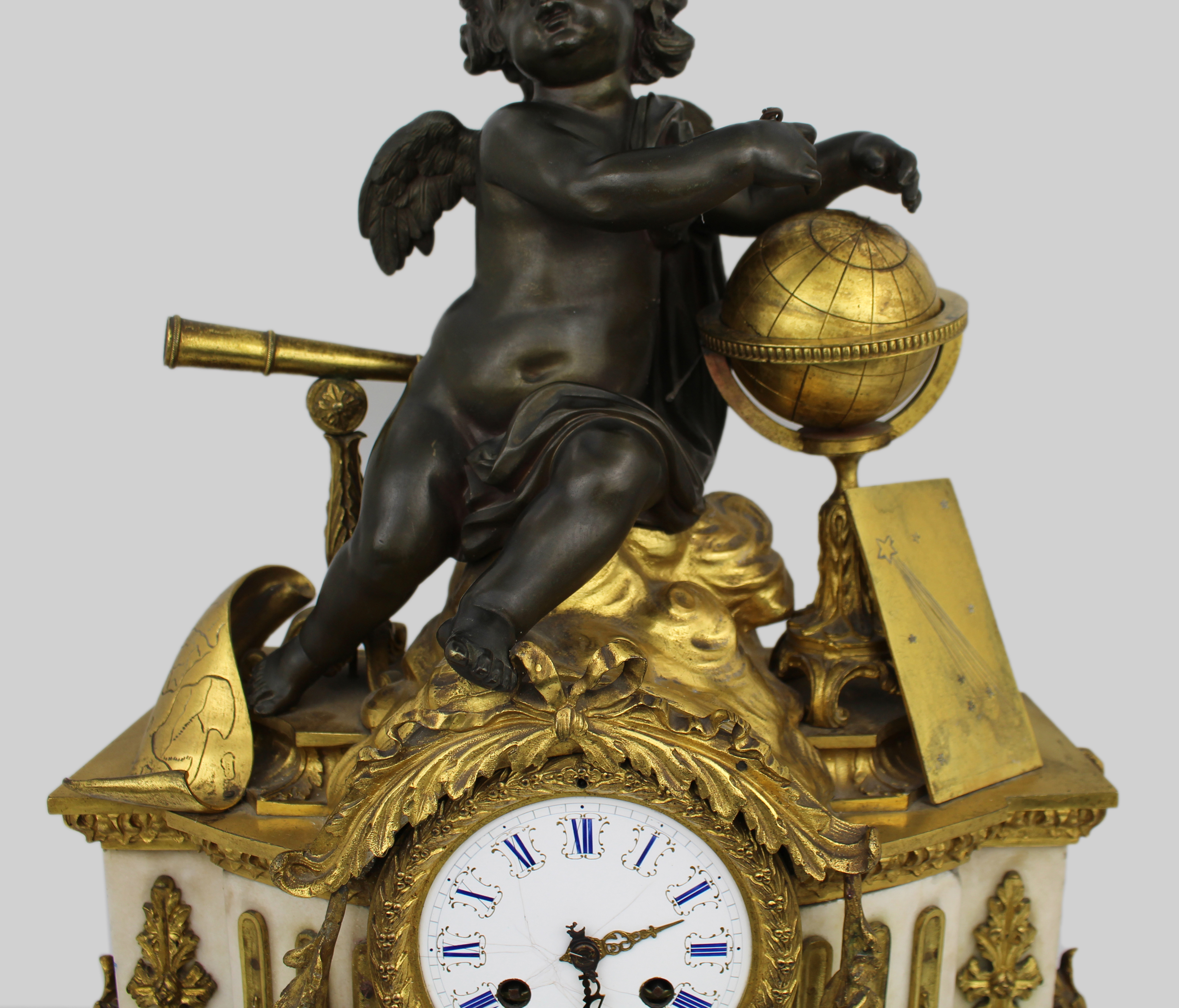 Fine 19th Century French Ormolu & Bronze Mantel Clock