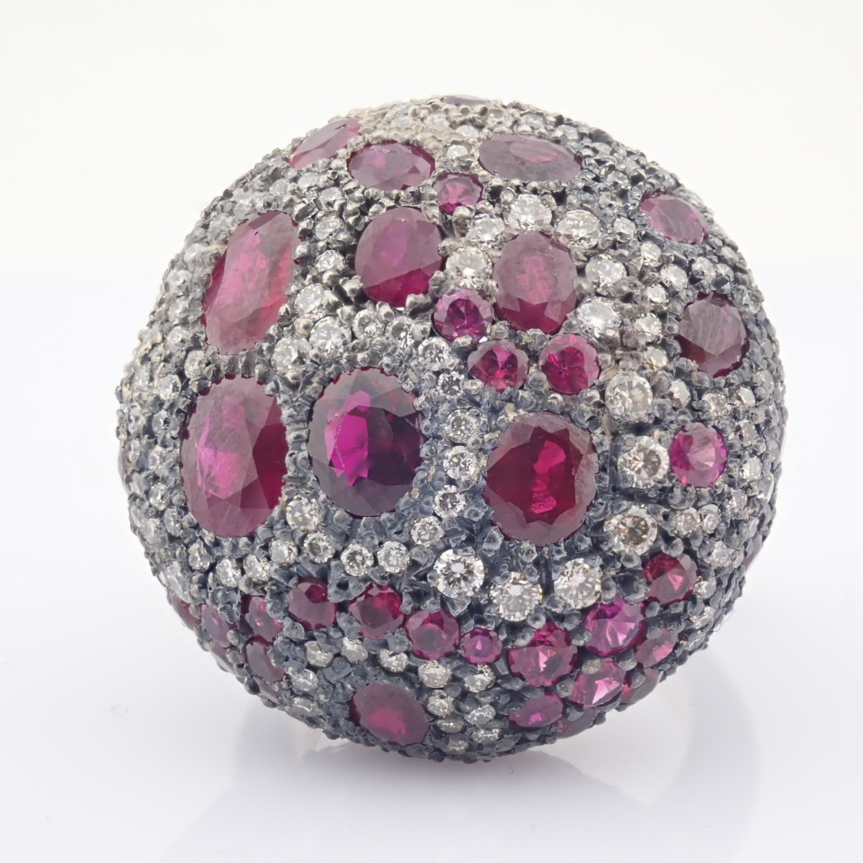 Natural Diamond 8K Rose/Pink Gold Ring