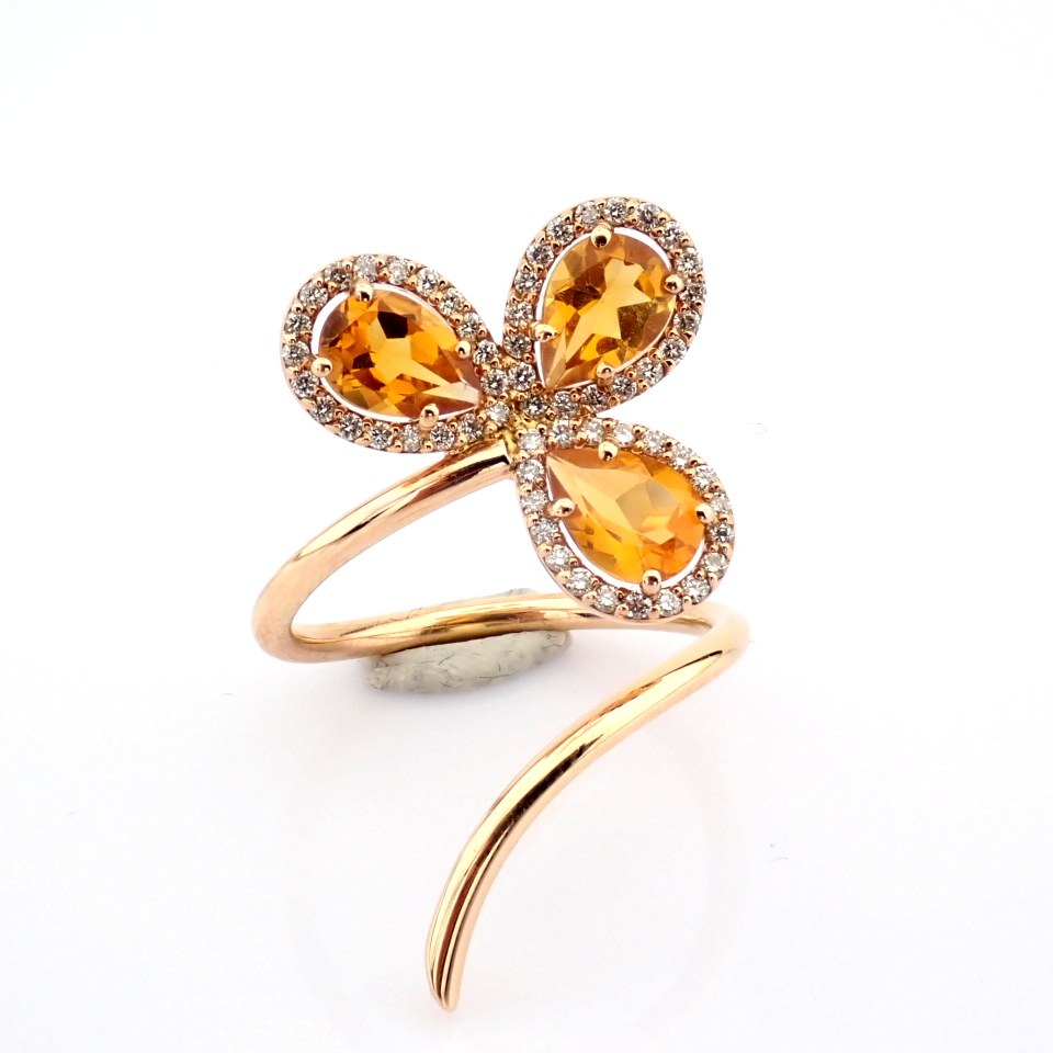 Natural Diamond 18K Rose/Pink Gold Ring