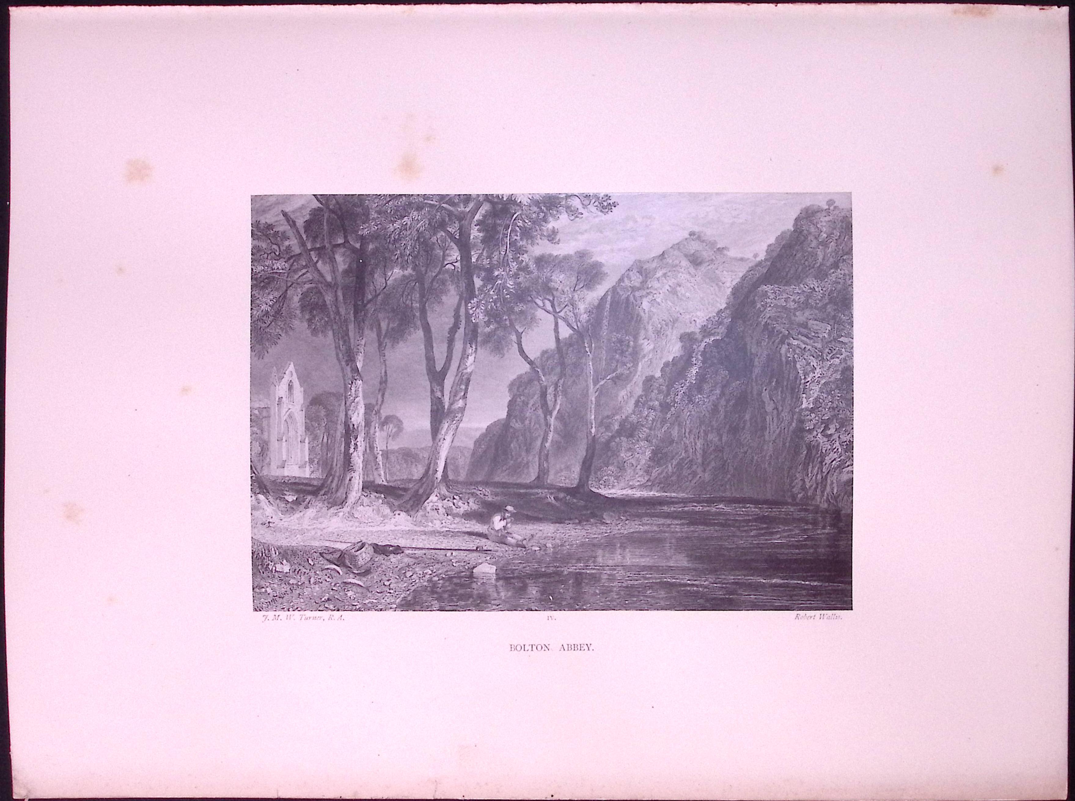 J.M.W Turner Rare “Bolton Abbey Yorkshire” 1873 Picturesque Views in England-19