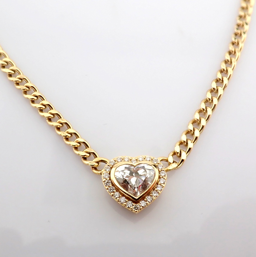Heart Cut Lab-Grown Diamond Necklace - 1.76 Total Carat (IGI Certified)