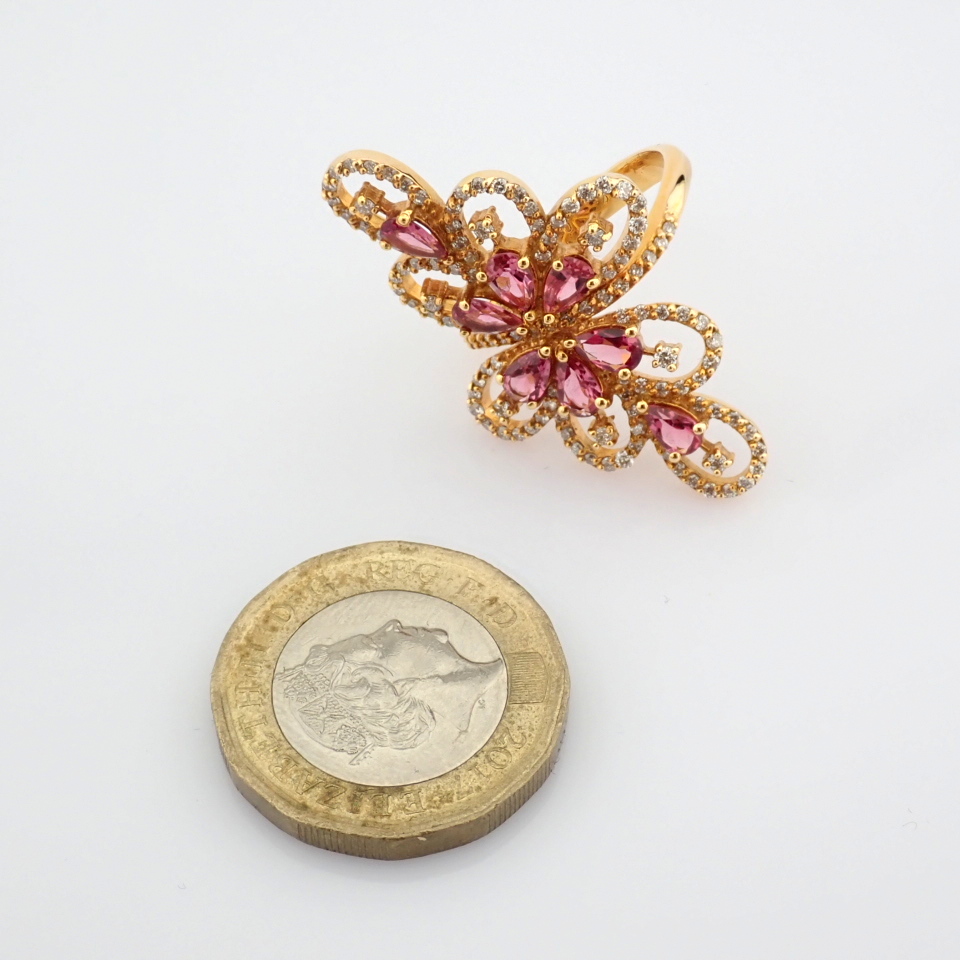 Natural Diamond 18K Rose/Pink Gold Ring