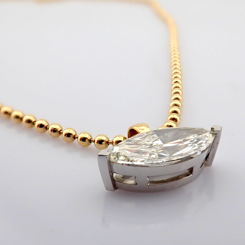 Marquise Cut Lab-Grown Diamond Necklace - 3.91 Total Carat (IGI Certified)