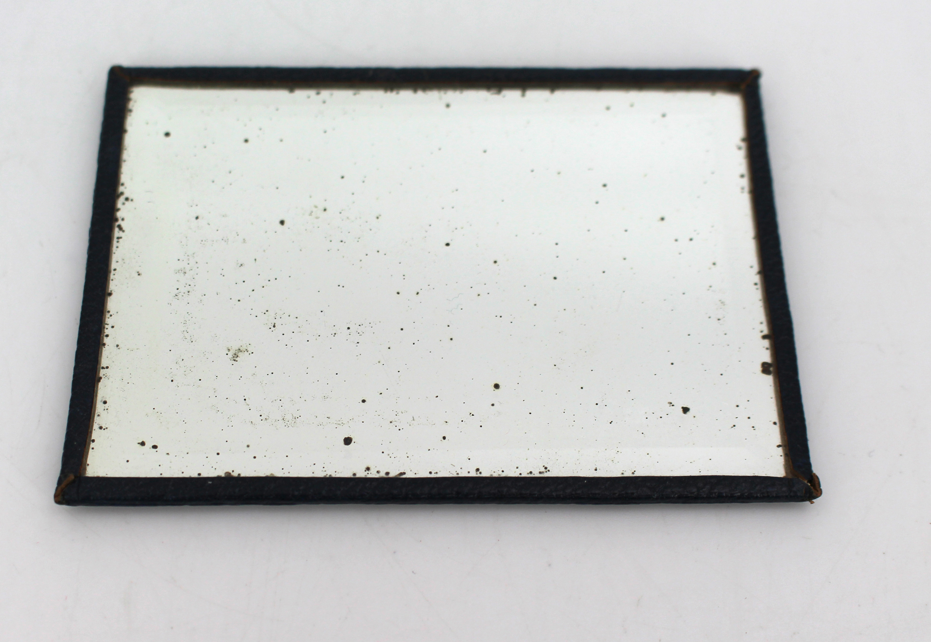 Vintage Leather Pocket Mirror