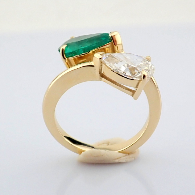 Pear Cut Lab-Grown Diamond Ring - 3.29 Total Carat (IGI Certified)