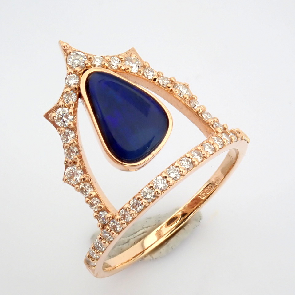 Natural Diamond 18K Rose/Pink Gold Ring