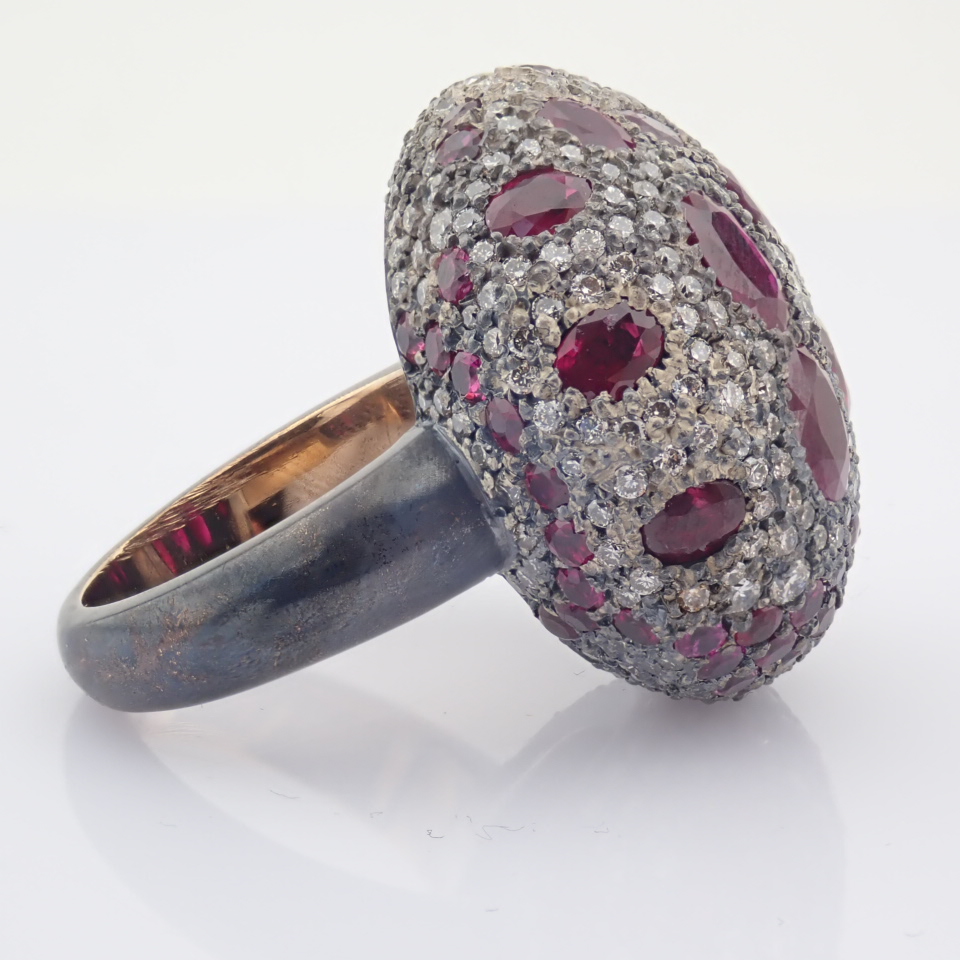 Natural Diamond 8K Rose/Pink Gold Ring