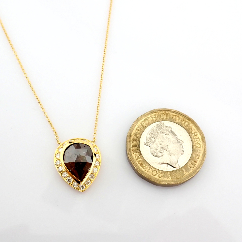 Natural Diamond 18K Yellow Gold Necklace