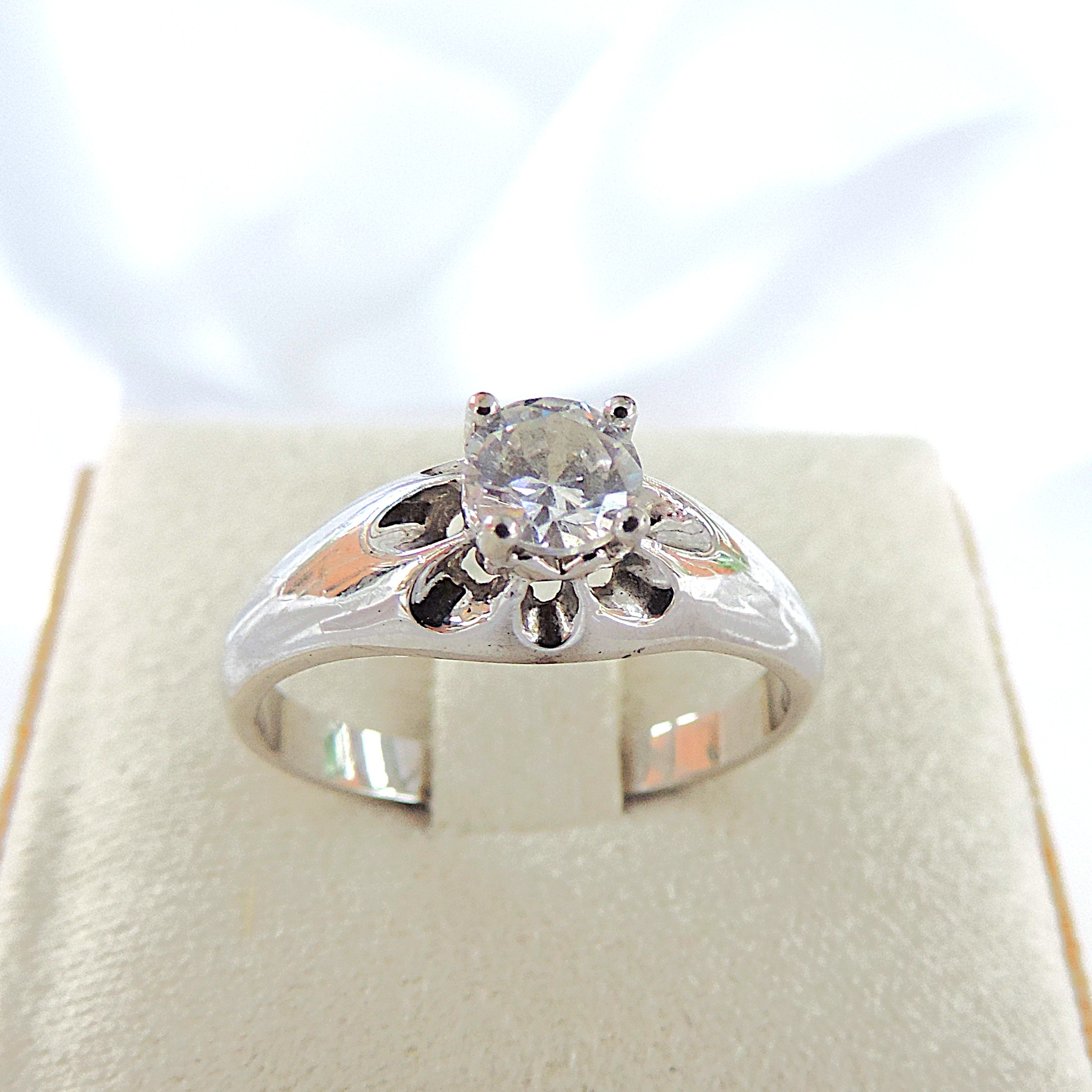 925 Silver CZ Gemstone Ring