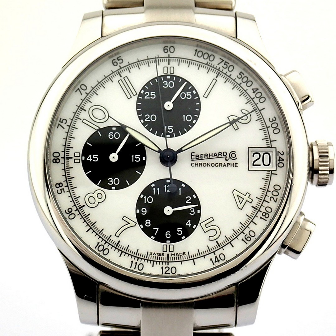 Eberhard & Co. / Traversetolo Chronograph Automatic  - Gentlmen's Steel Wrist Watch