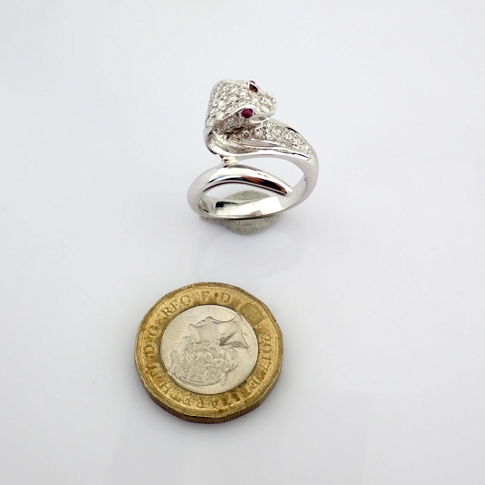 Natural Diamond 18K White Gold Ring