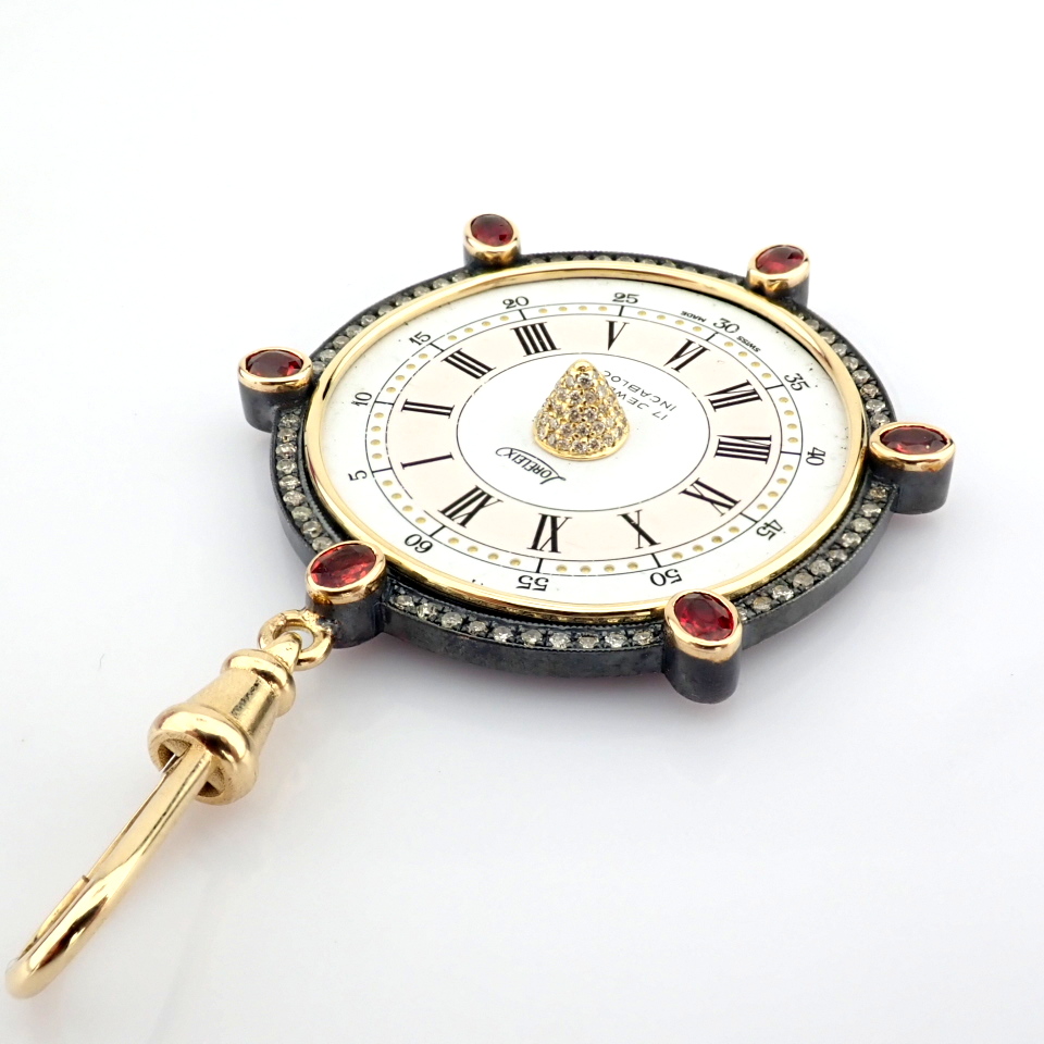 Natural Diamond 14K Yellow Gold Pendant