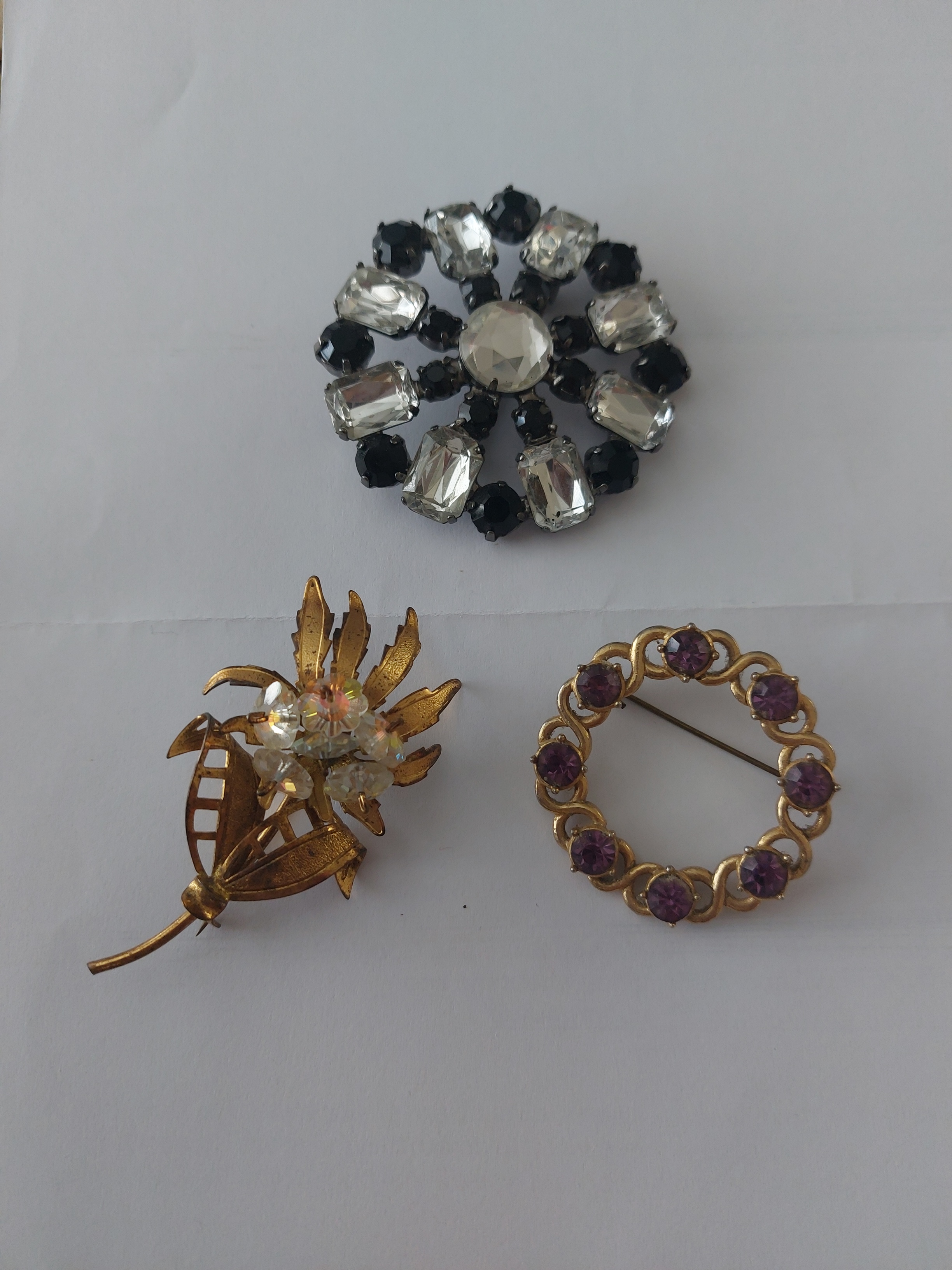 Three Vintage Brooches