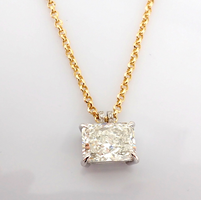 Radiant Cut Lab-Grown Diamond Necklace - 6.07 Total Carat (IGI Certified)