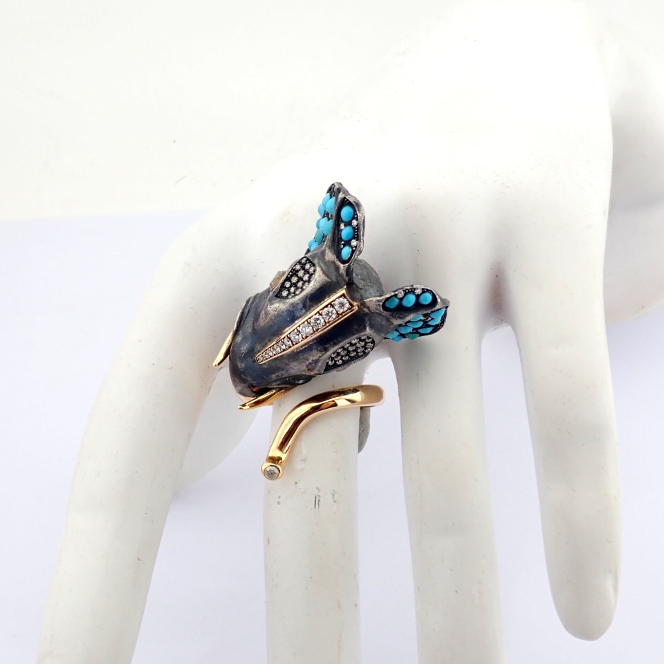 Natural Diamond 18K Yellow Gold Ring