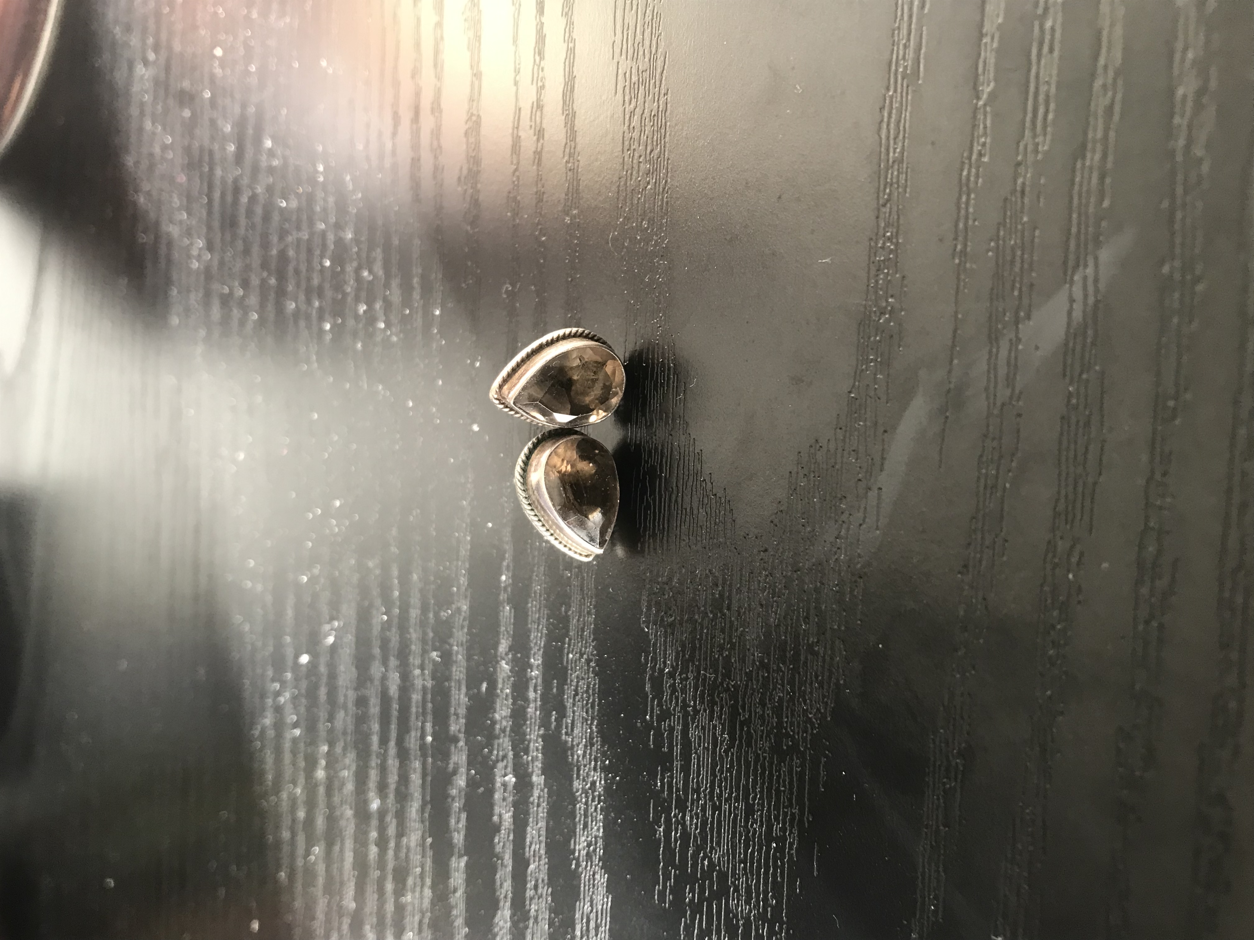 Smoky Quartz Sterling Silver Stud Earrings