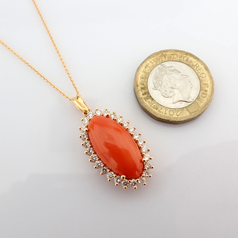 Natural Diamond 18K Rose/Pink Gold Necklace