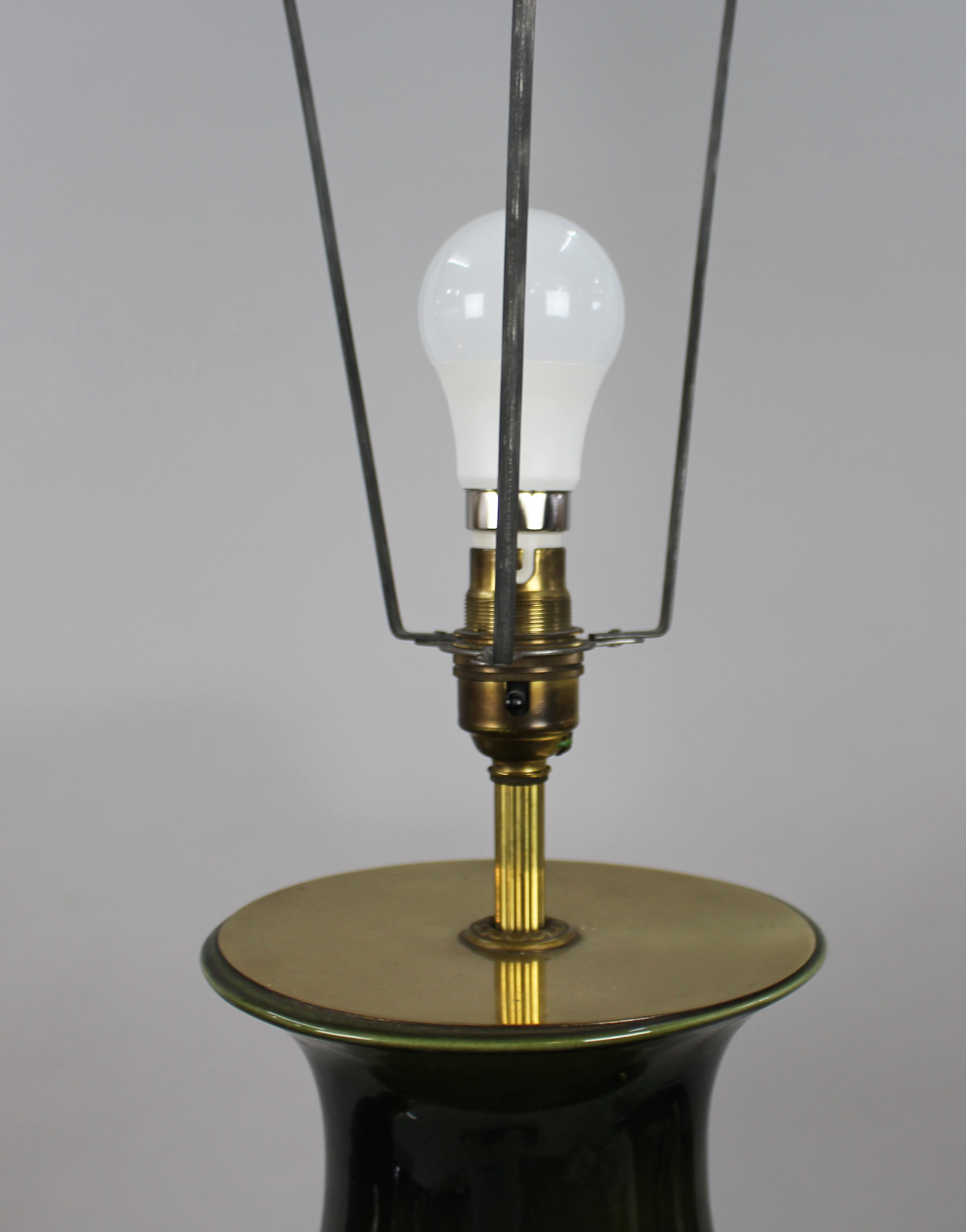 Pair of Vintage Ceramic & Gilt Table Lamps