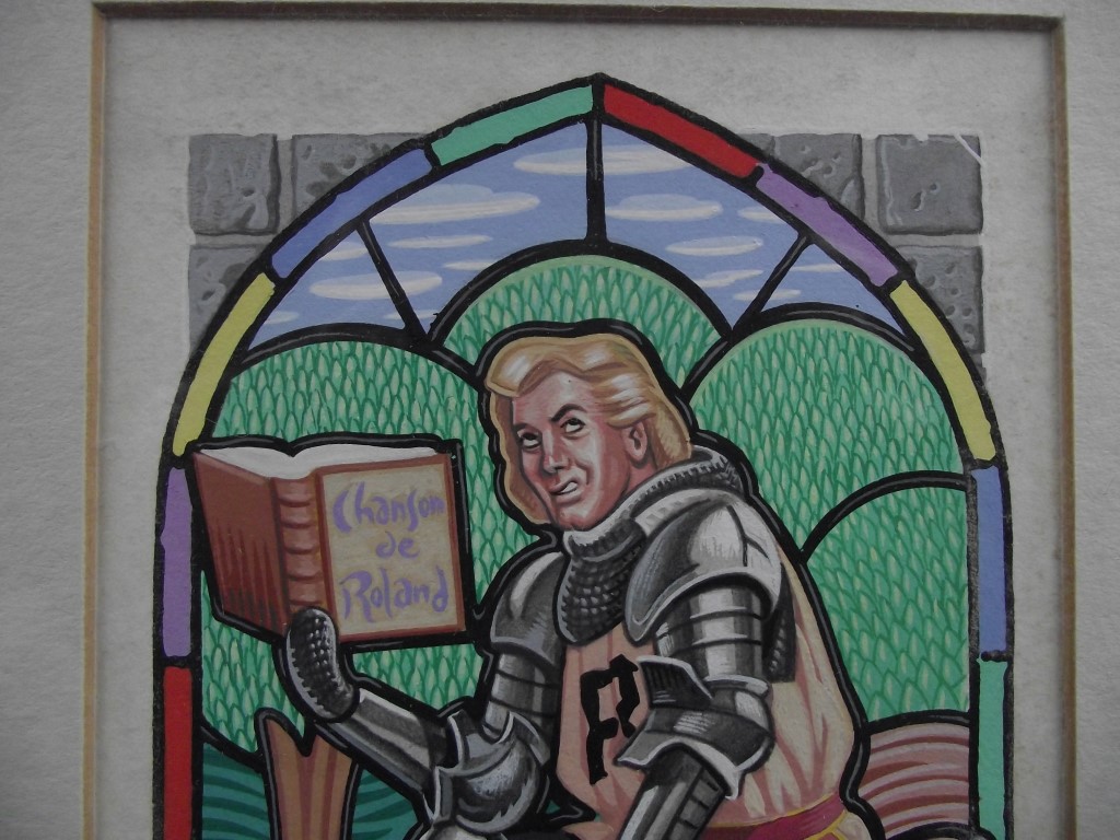 Original Airbrush/Watercolour By Mick Brownfield - "Chanson De Roland" - Circa 1970's