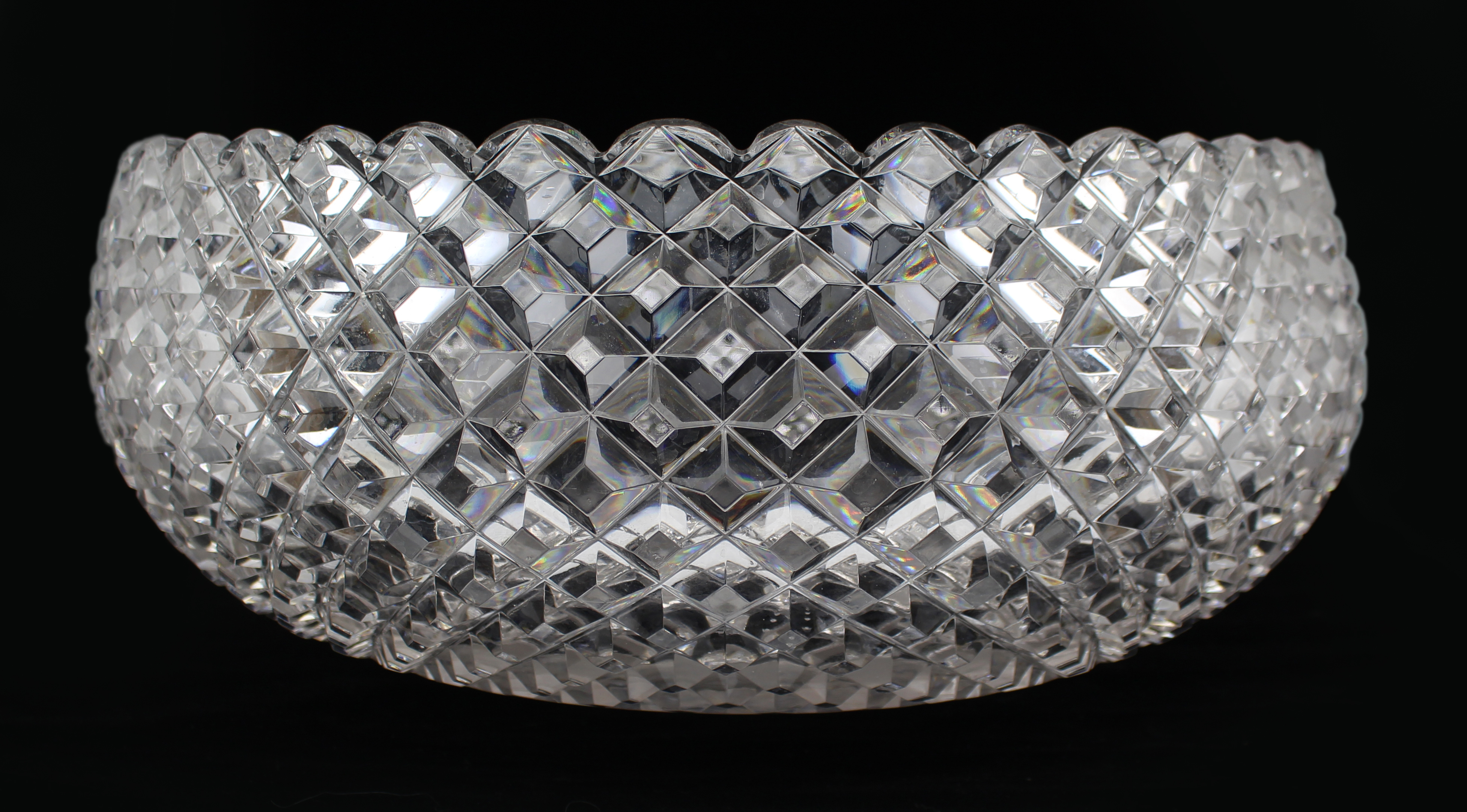 Monumental Hand-Cut Crystal Centrepiece Bowl c.1935