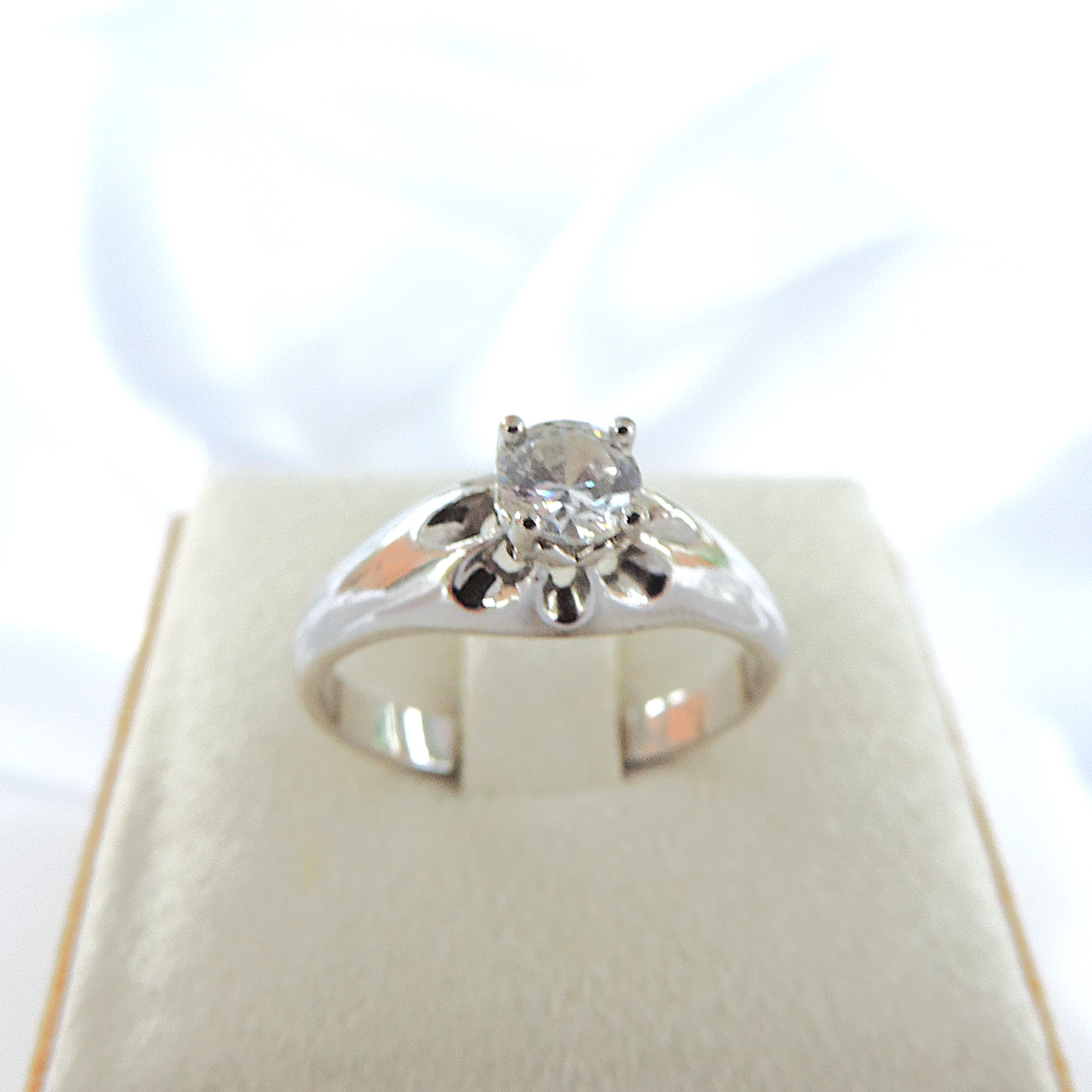 925 Silver CZ Gemstone Ring