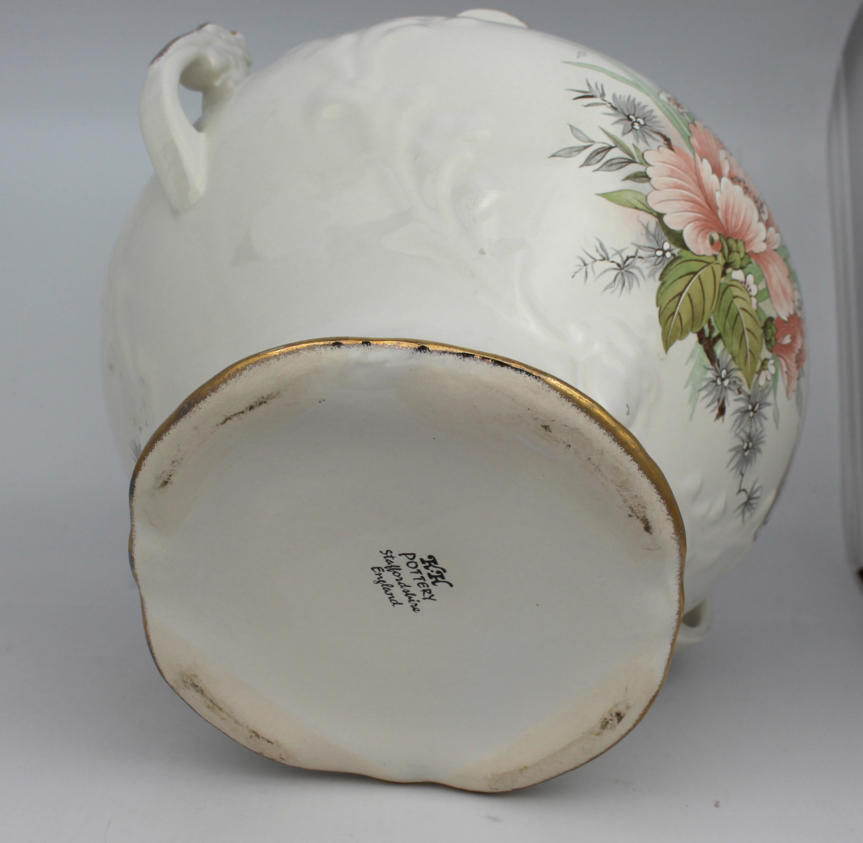 Staffordshire Pottery Two Handled Planter