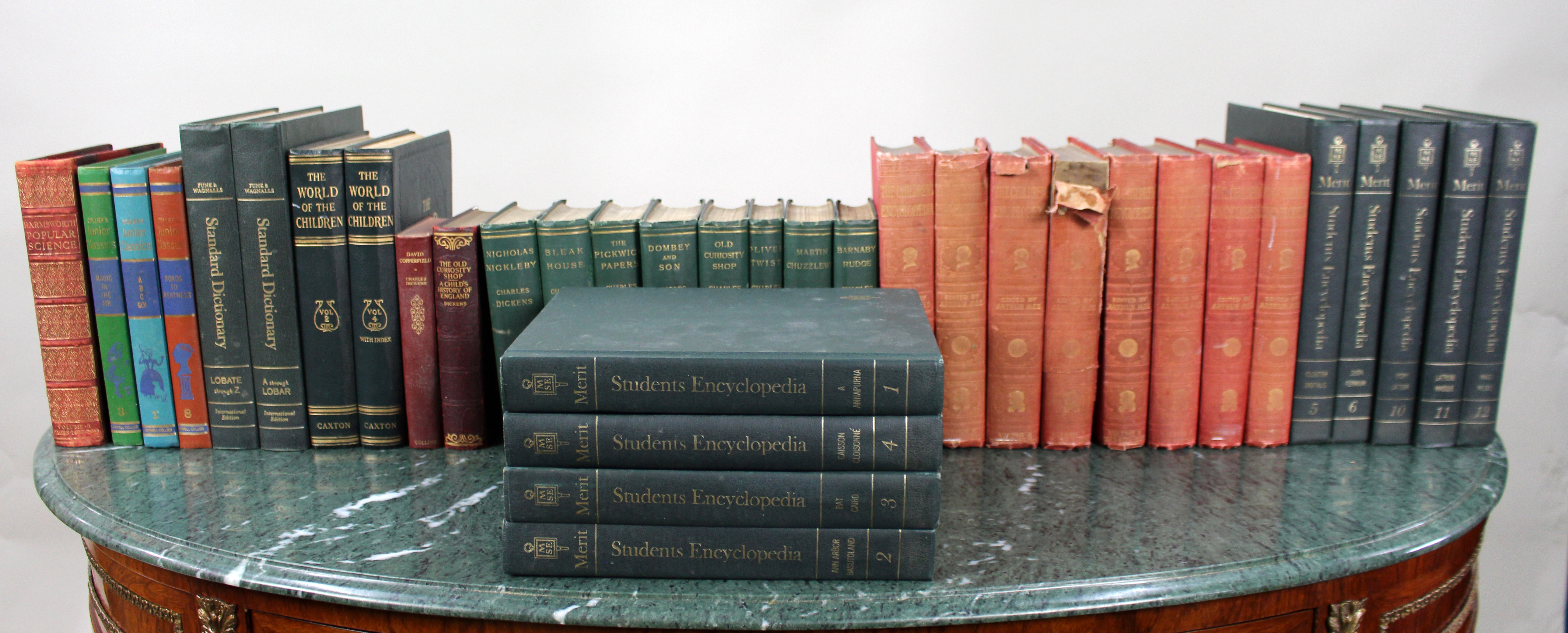 Collection of Decorative Display Reference Books and Volumes