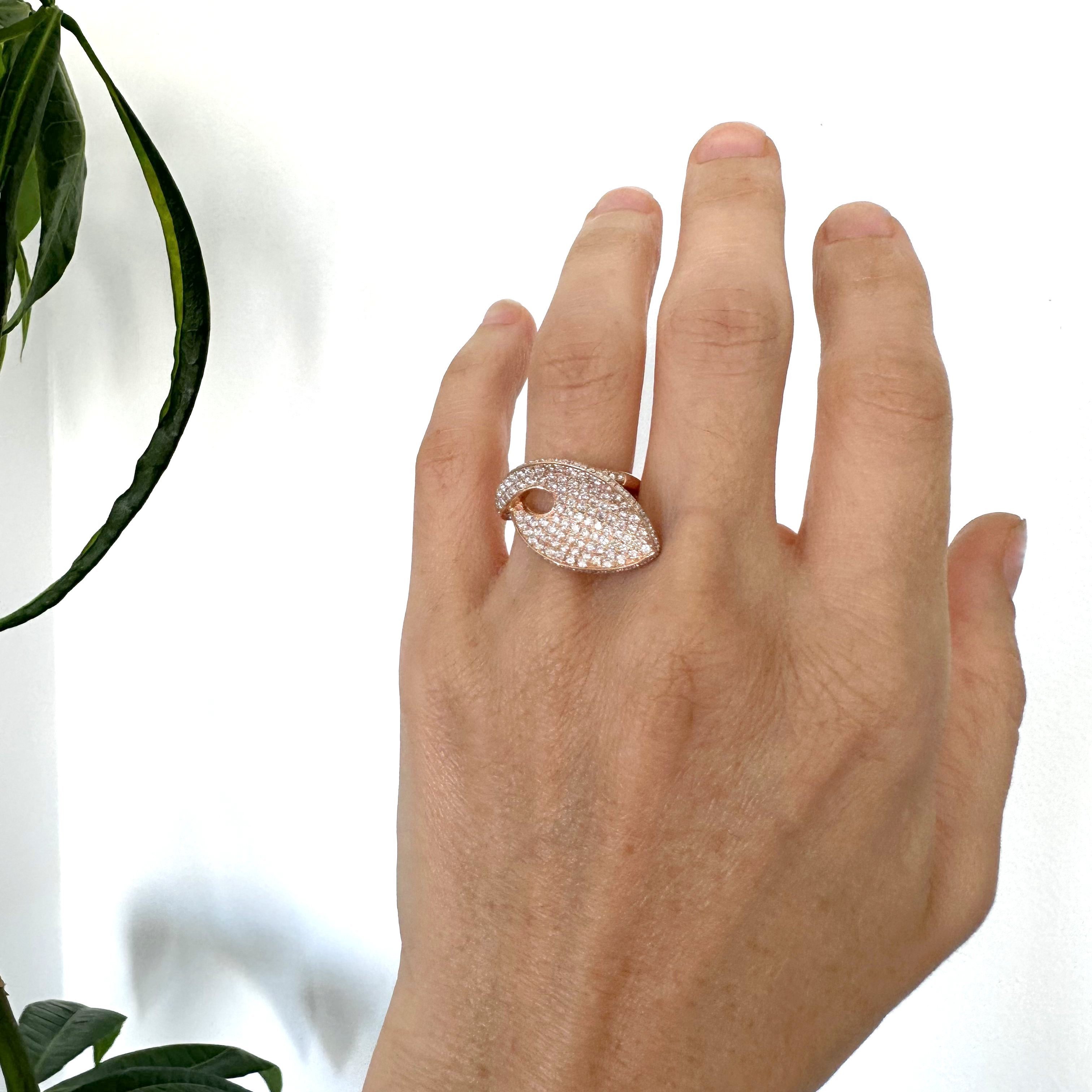 Natural Diamond 18K Rose/Pink Gold Ring