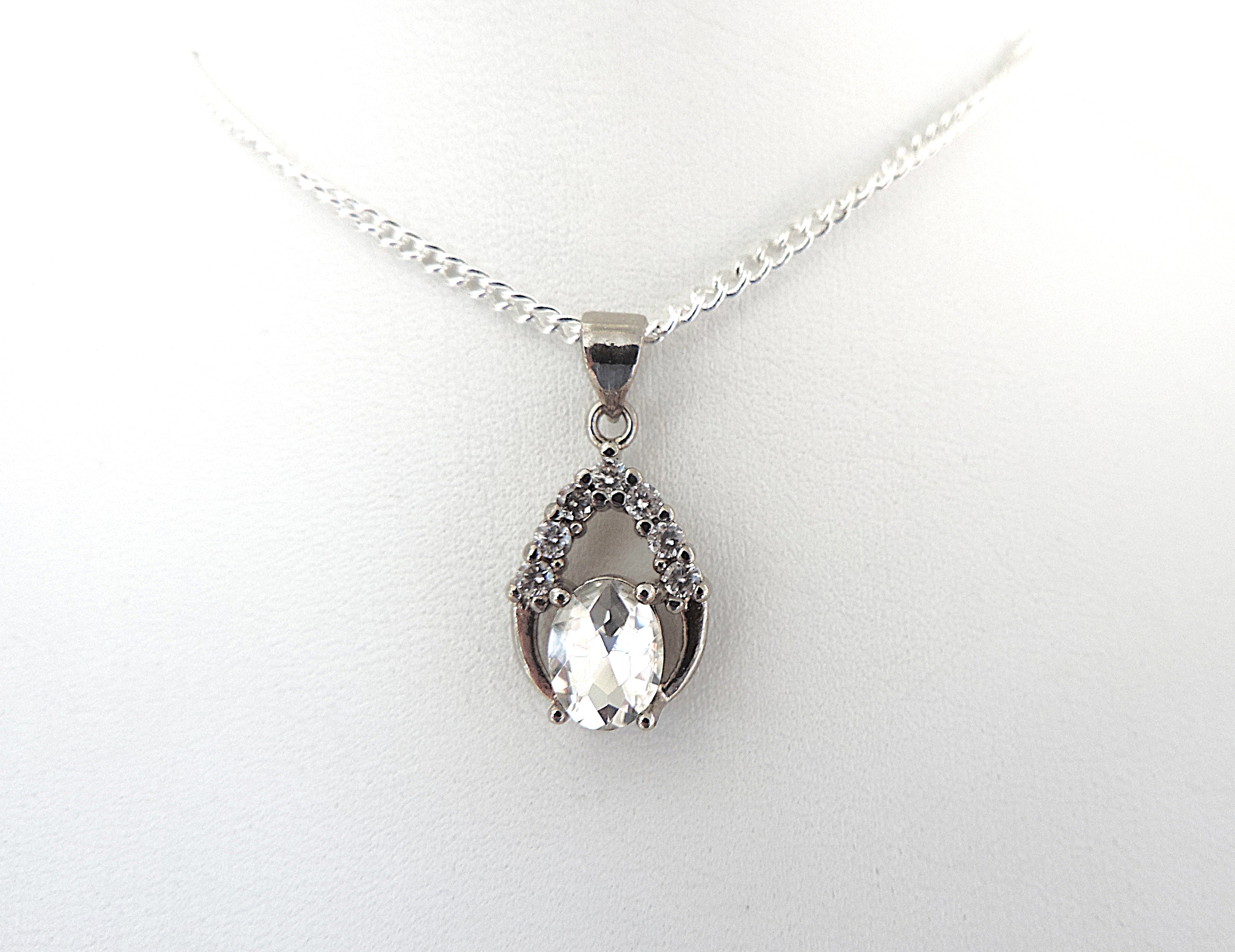925 Silver Gemstone Pendant Necklace