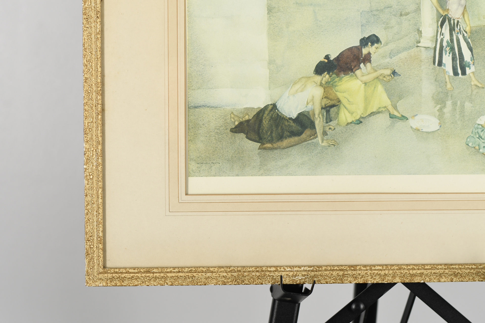 Signed Limited Edition by Sir William Russell Flint. Titled "Los Cientos"