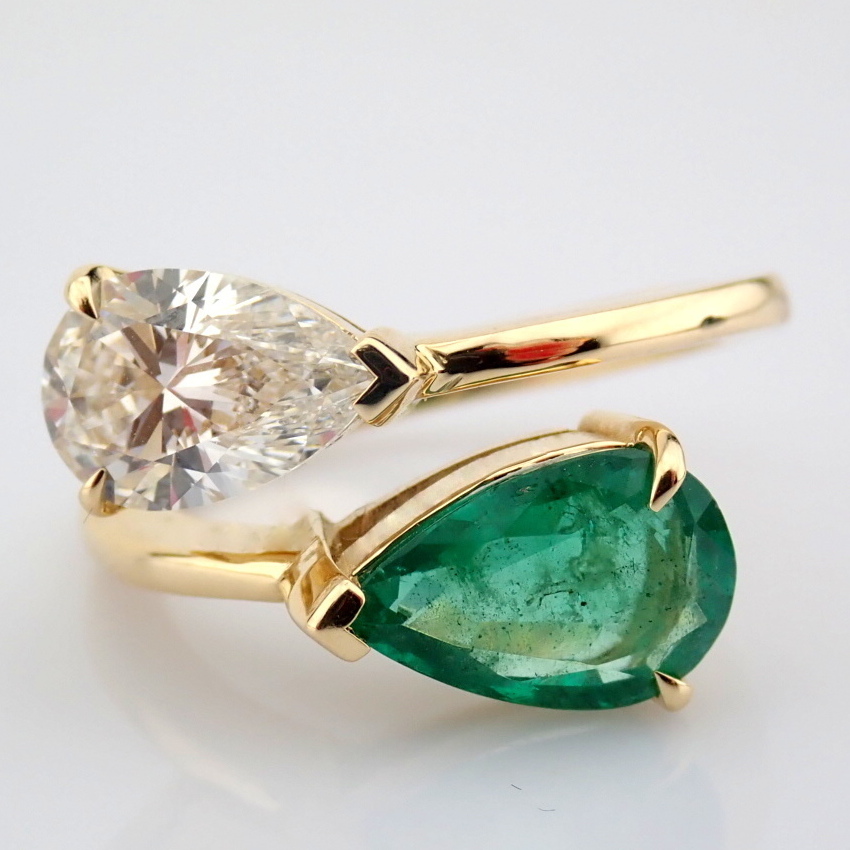 Pear Cut Lab-Grown Diamond Ring - 3.29 Total Carat (IGI Certified)