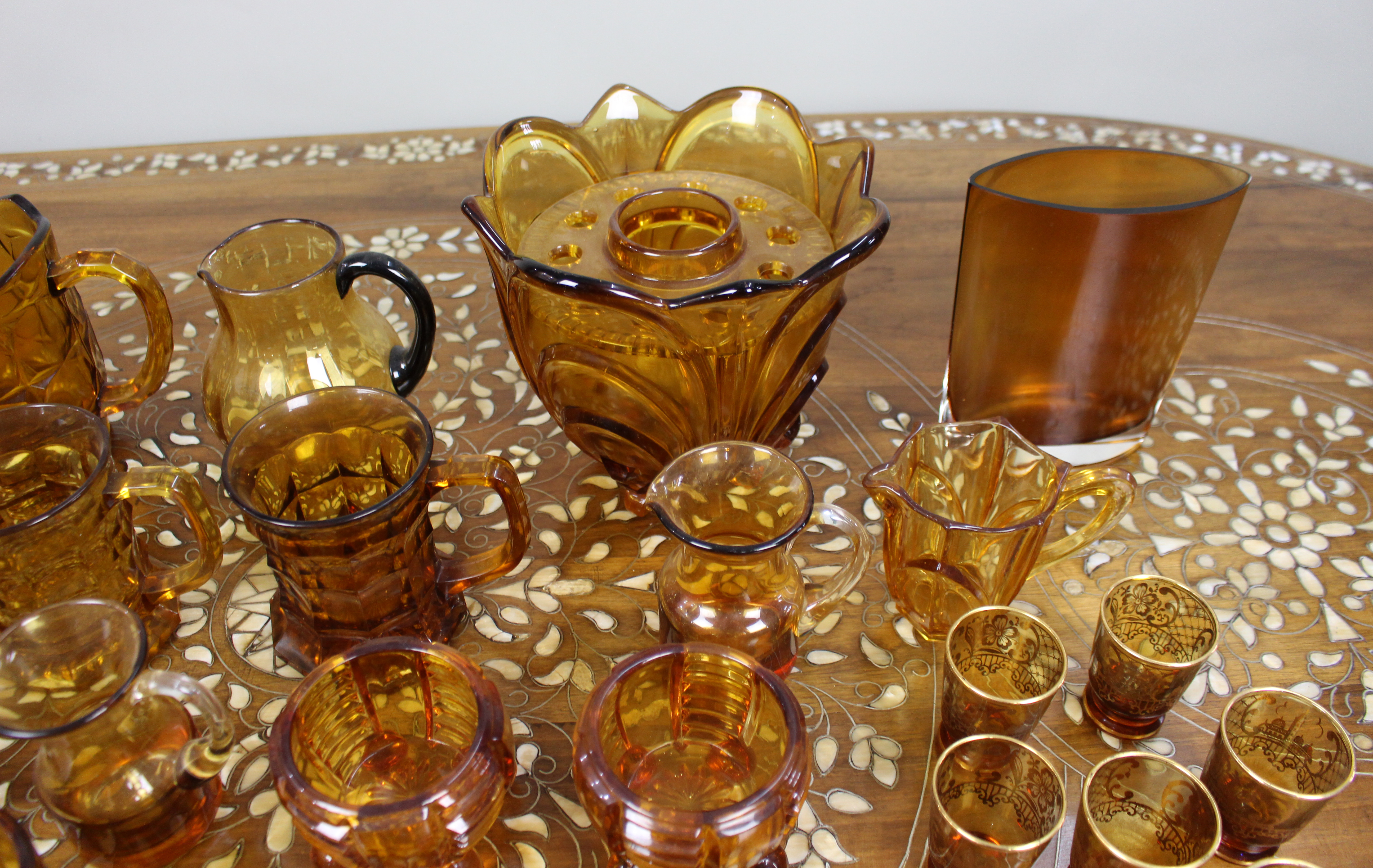 Collection of Amber Glass