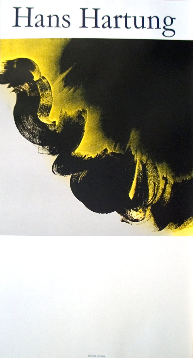 Hans Hartung 'Stormcloud' 1985 Certificate of Provenance.