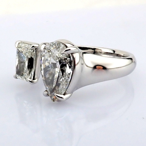 Pear Cut Lab-Grown Diamond Ring - 2.89 Total Carat (IGI Certified)