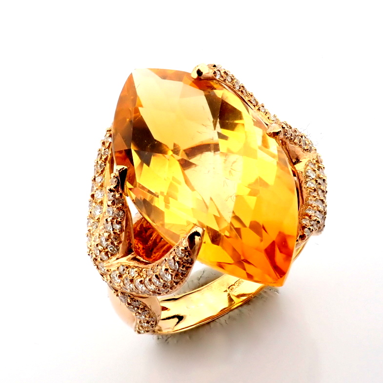 Natural Diamond 18K Rose/Pink Gold Ring