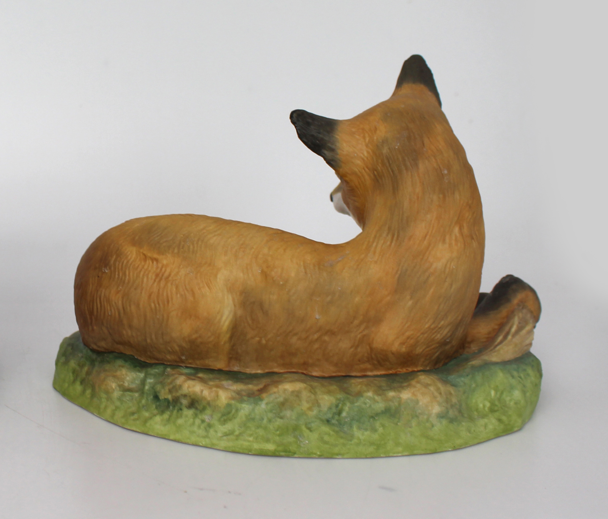 English Hand Painted Ceramic Fox Sculpture