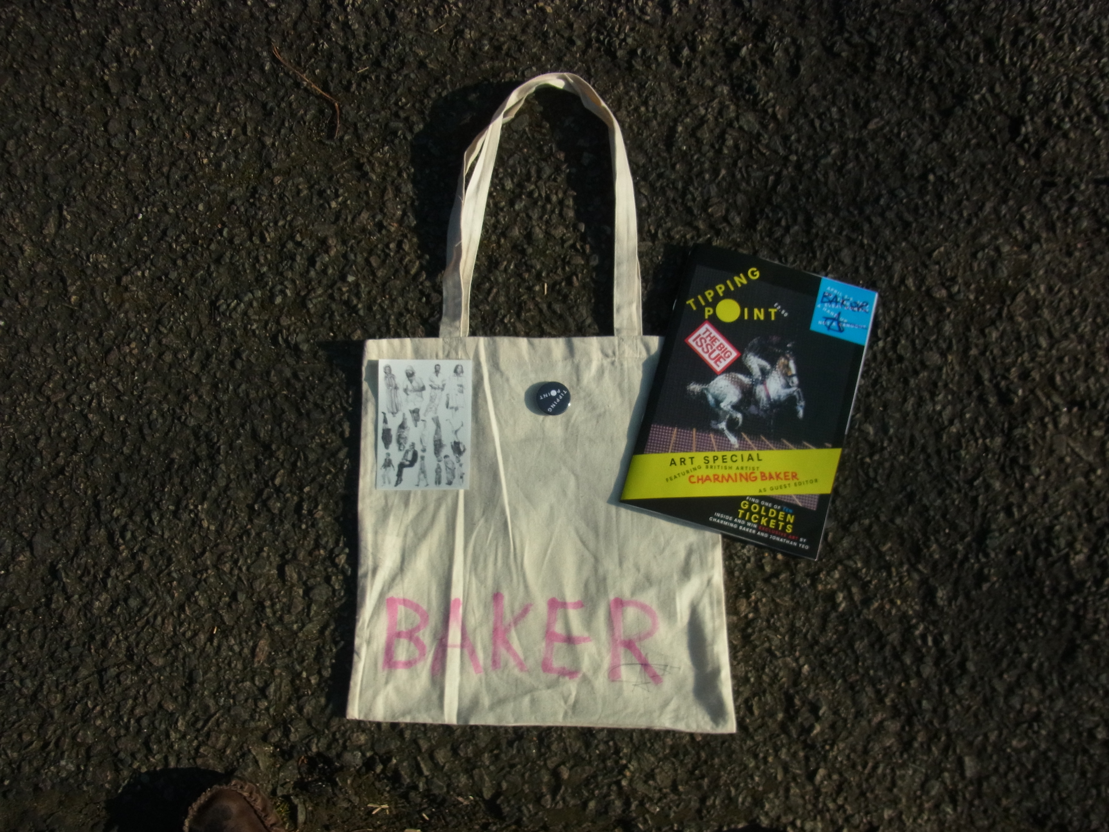 Charming Baker Art Special Signed Front Cover 2017 From The Big Issue. With Bag Also Signed