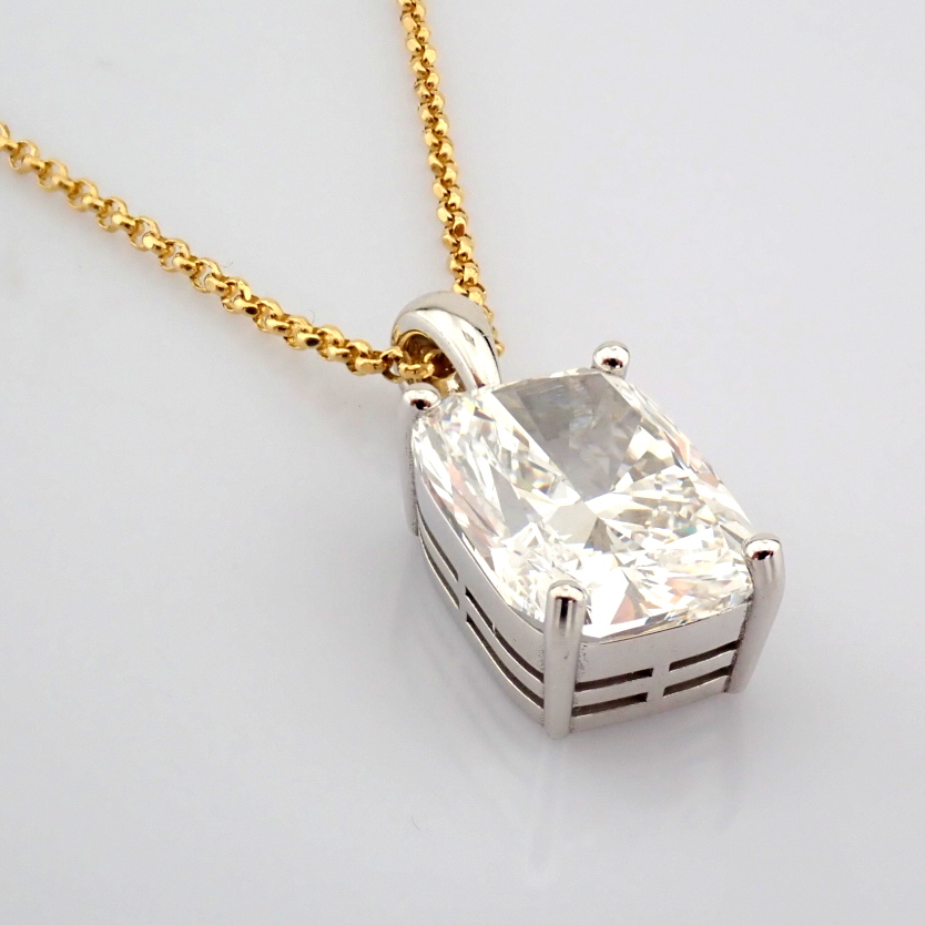 Cushion Cut Lab-Grown Diamond Necklace - 4.81 Total Carat (IGI Certified)