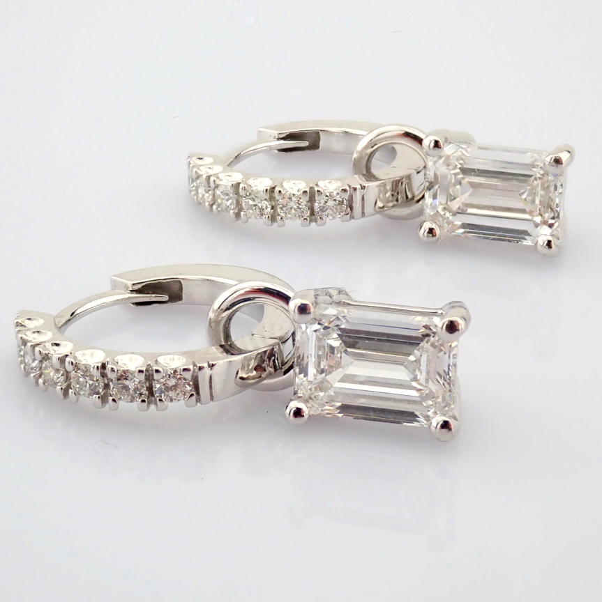 Emerald Cut Lab-Grown Diamond Earring - 2.41 Total Carat (IGI Certified)