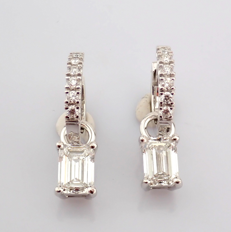 Emerald Cut Lab-Grown Diamond Earring - 2.41 Total Carat (IGI Certified)