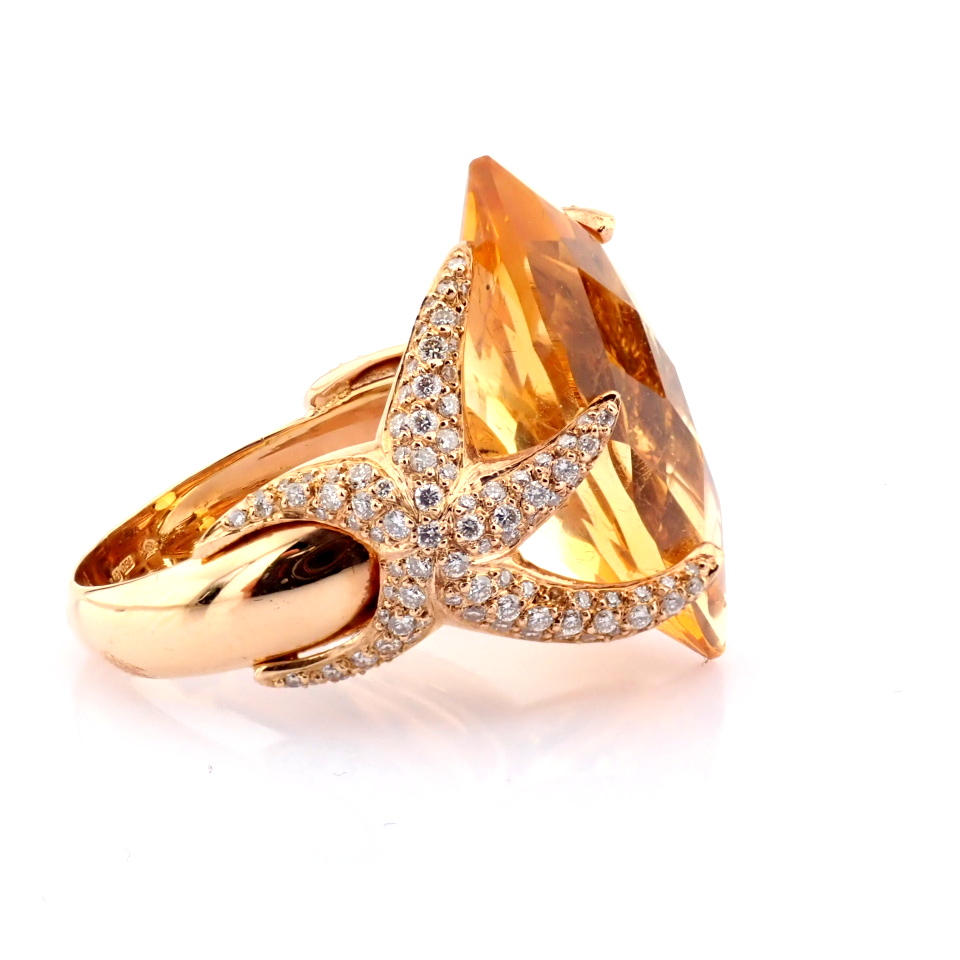 Natural Diamond 18K Rose/Pink Gold Ring