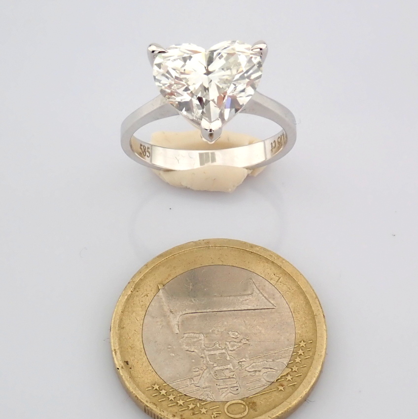 Heart Cut Lab-Grown Diamond Ring - 4.05 Total Carat (IGI Certified)