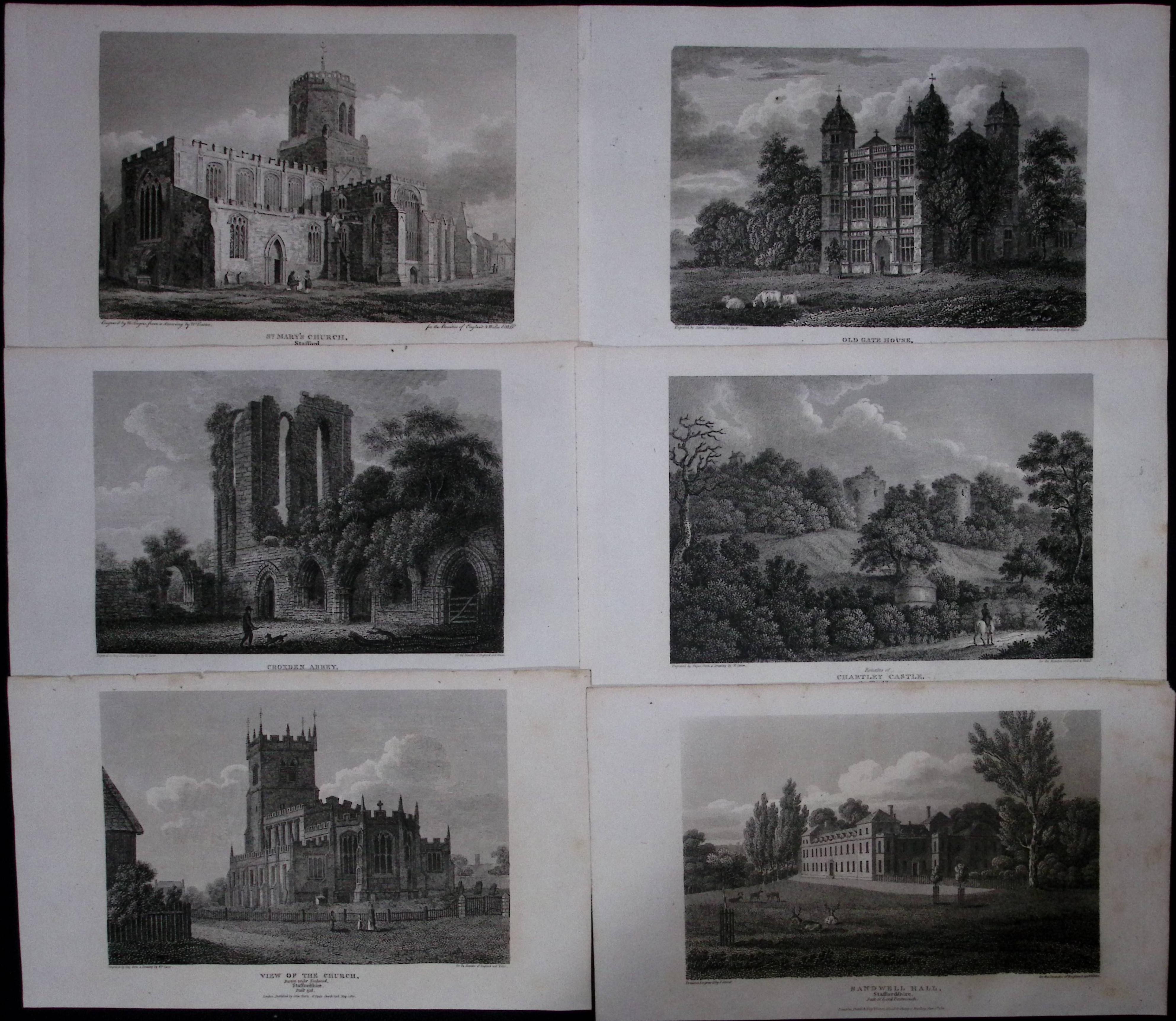 Staffordshire  Job-Lot Antique 210 Years-Old Georgian Steel-Engravings-1.