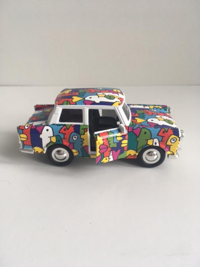 Thierry Noir (b.1958)  ‘Heads’ Berlin Trabant Car In Colours By Thierry Noir, 1994, Sold Out