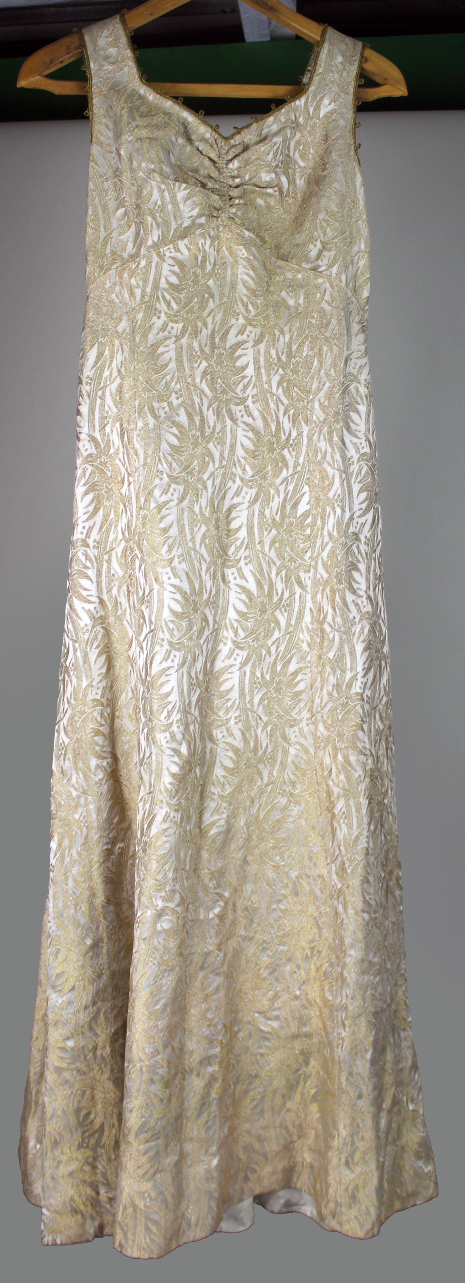 Edwardian Silk Brocade Dress and Jacket Ensemble