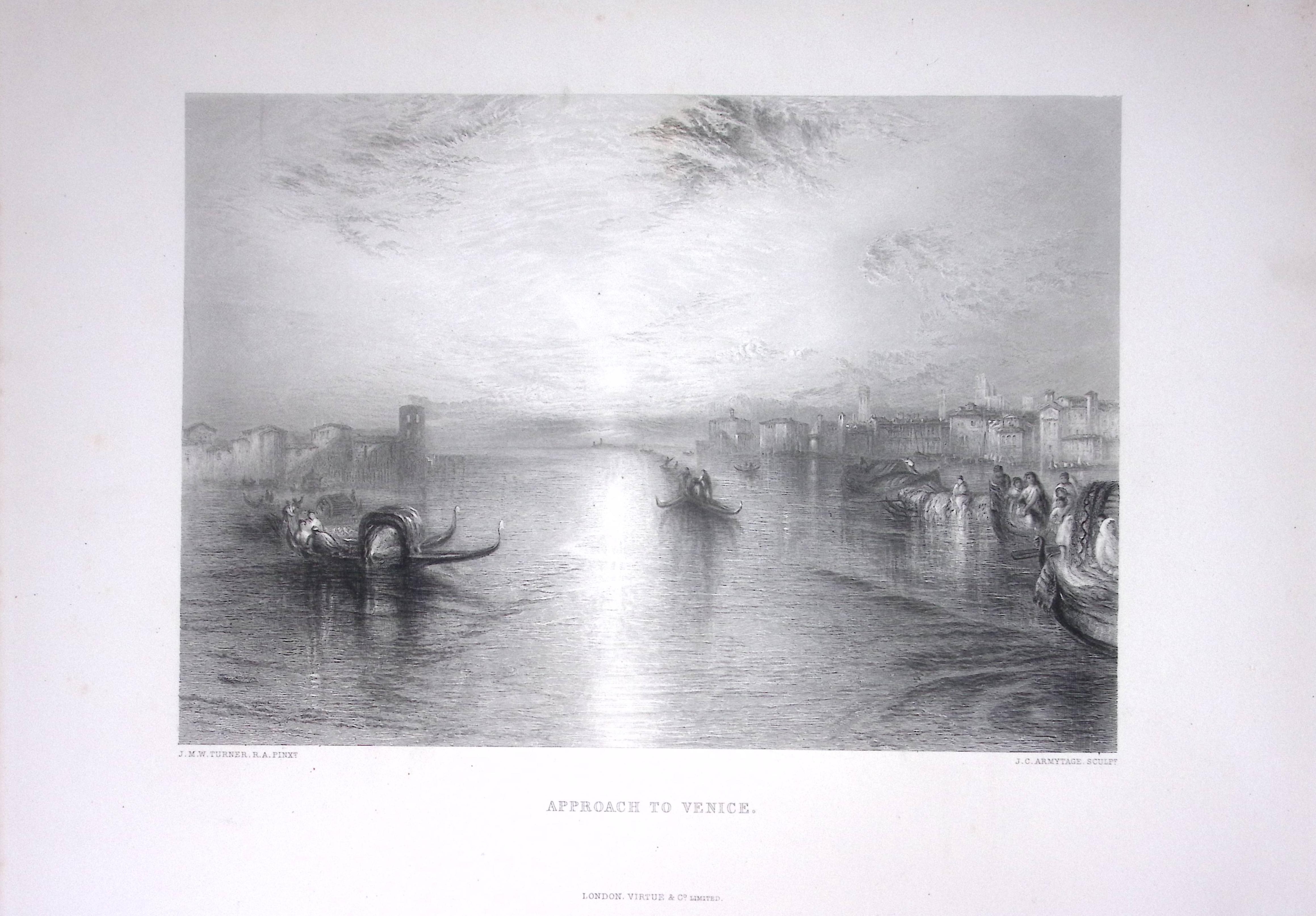 J.M.W Turner The Approach To Venice Antique Steel Engraving-7-TR
