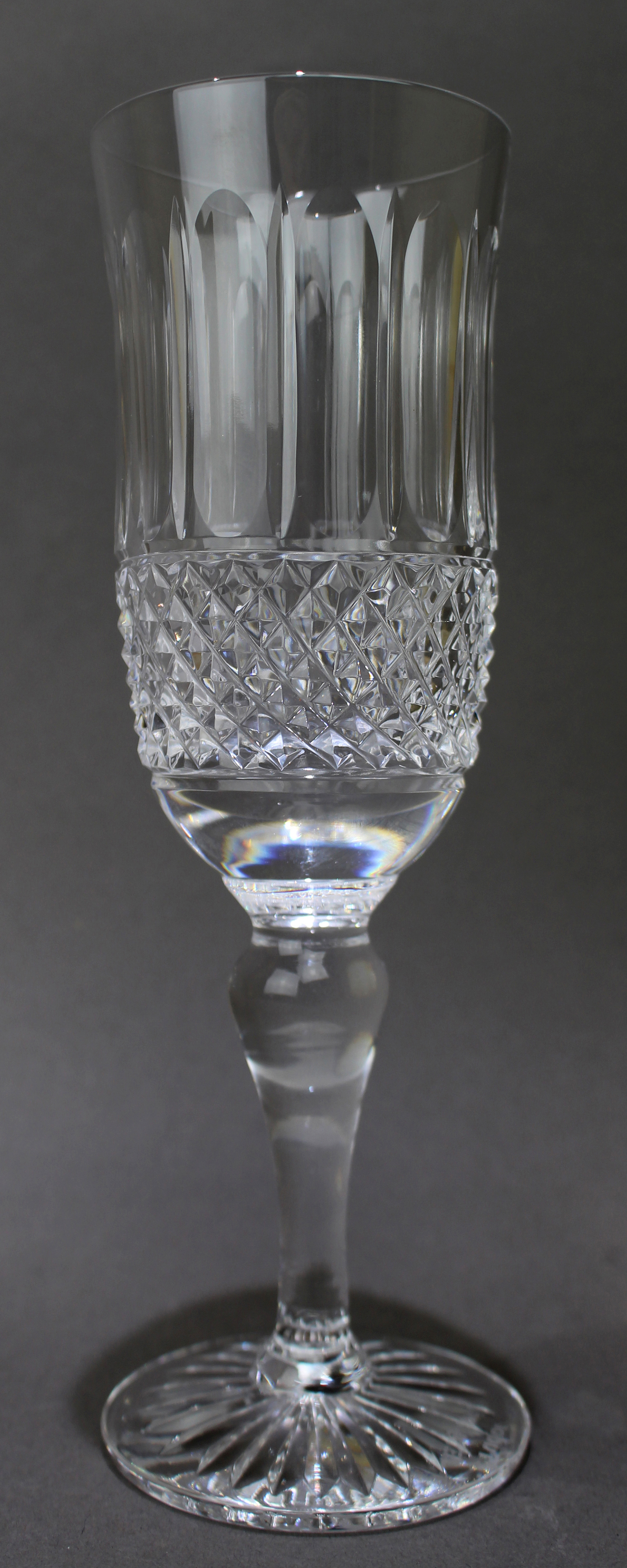 Set of 6 Tudor Crystal Champagne Flutes