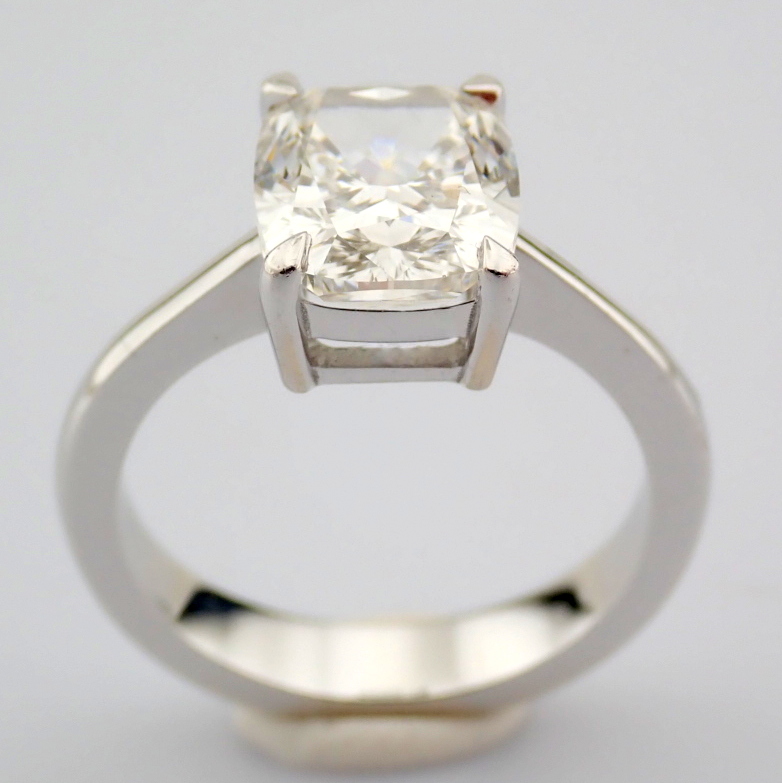 Cushion Cut Lab-Grown Diamond Ring - 3.05 Total Carat (IGI Certified)