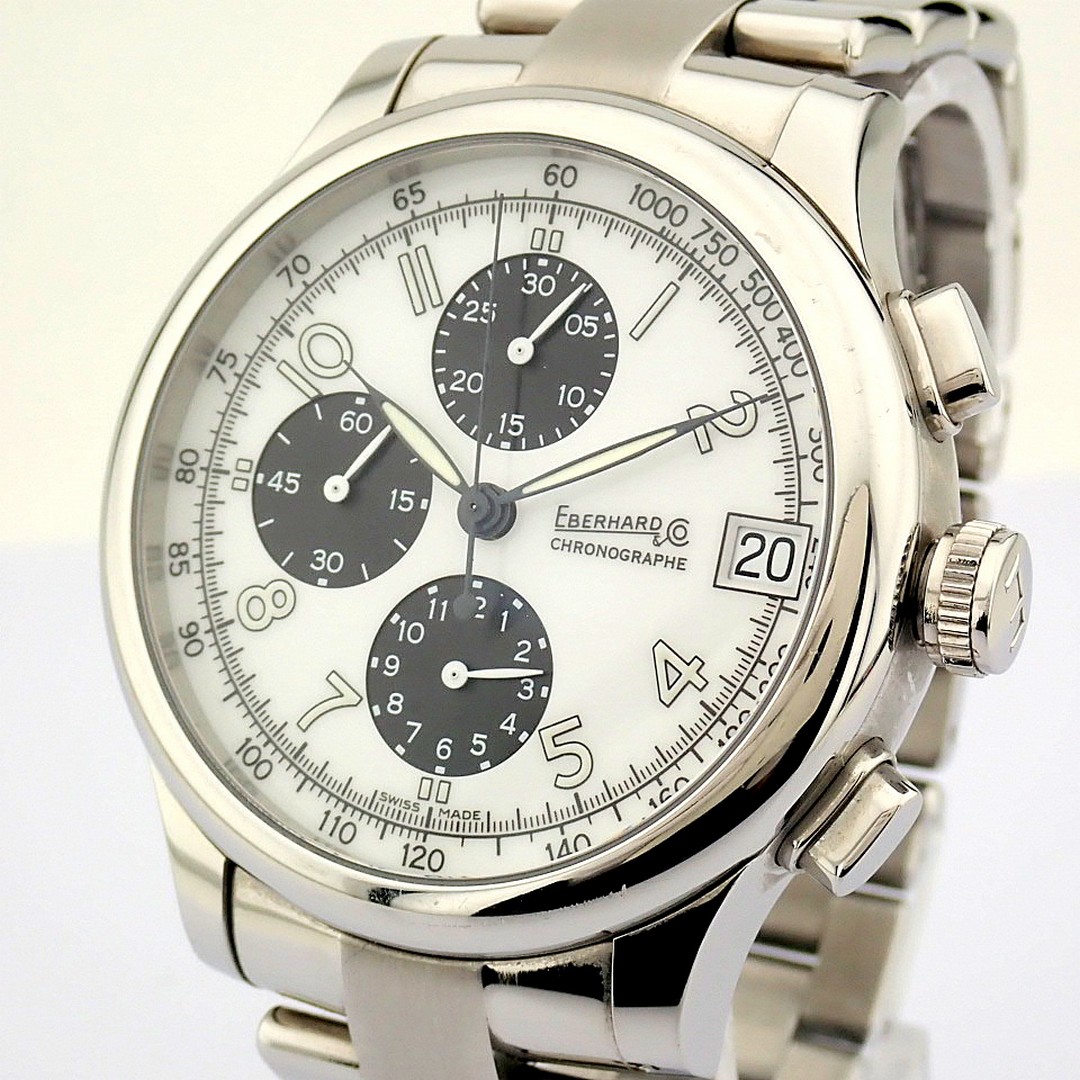 Eberhard & Co. / Traversetolo Chronograph Automatic  - Gentlmen's Steel Wrist Watch